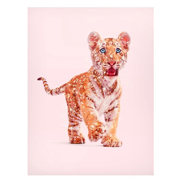 Magneetborden Tiger With Glitter