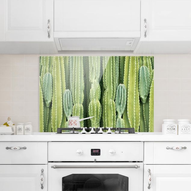 Spatscherm keuken Cactus Wall