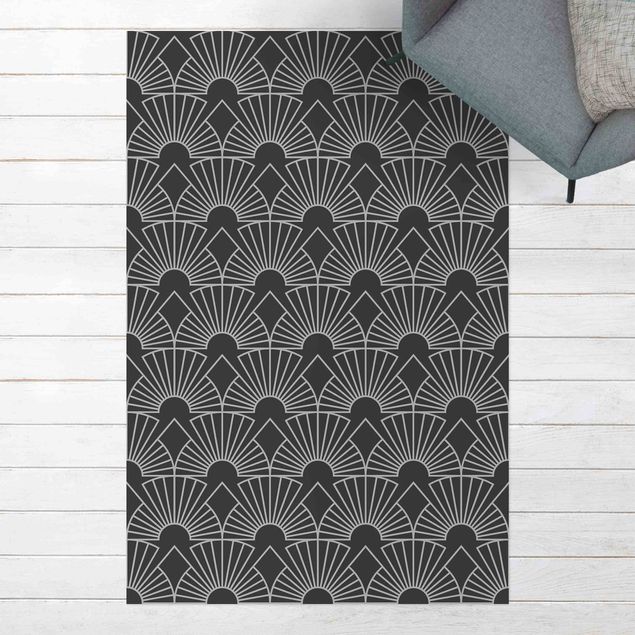buitenkleed balkon Art Deco Radial Arches Line Pattern