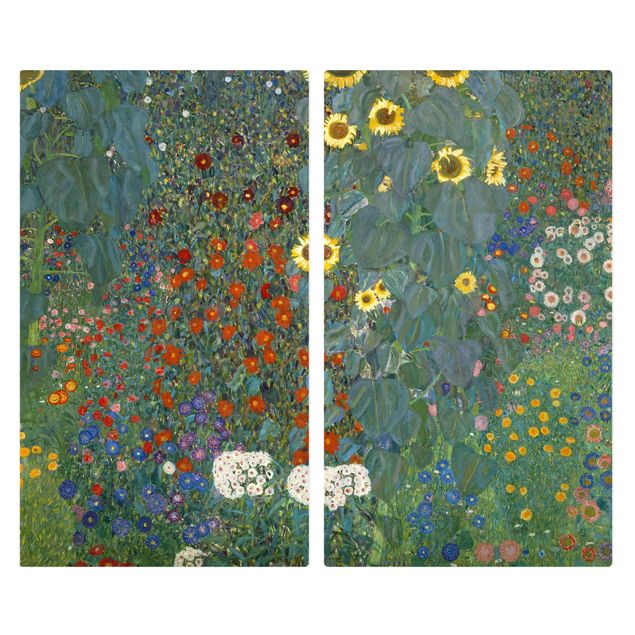 Kookplaat afdekplaten Gustav Klimt - Garden Sunflowers
