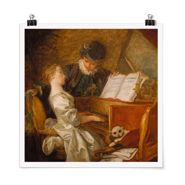 Posters Jean Honoré Fragonard - The Piano Lesson