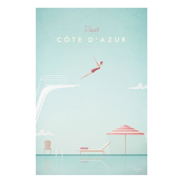 Forex schilderijen Travel Poster - Côte D'Azur