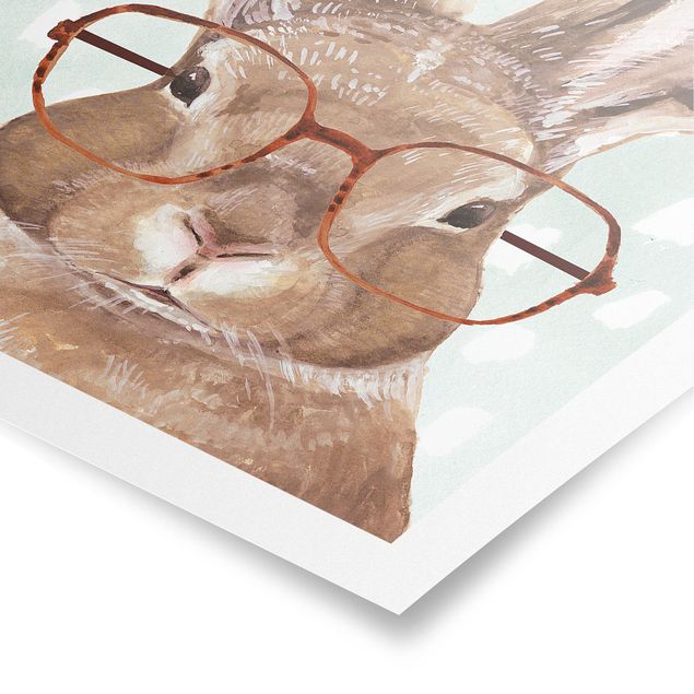 Posters Animals With Glasses - Rabbit