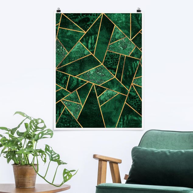 Posters Dark Emerald With Gold