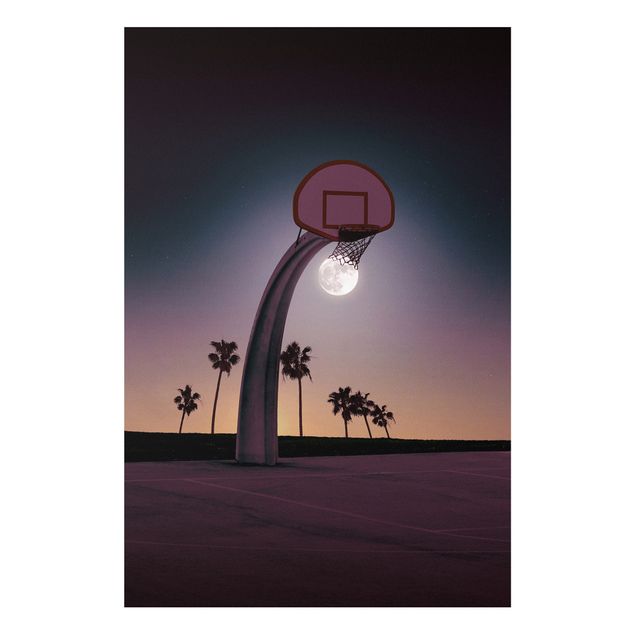Forex schilderijen Basketball With Moon