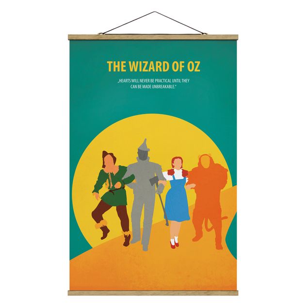 Stoffen schilderij met posterlijst Film Poster The Wizard Of Oz