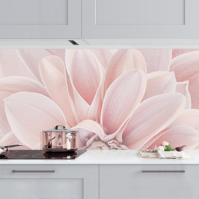 Achterwand voor keuken bloemen Dahlia In Powder Pink