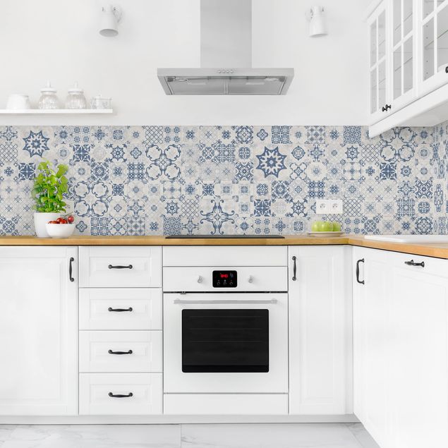 Achterwand voor keuken tegelmotief Ceramic Tiles Agadir Blue