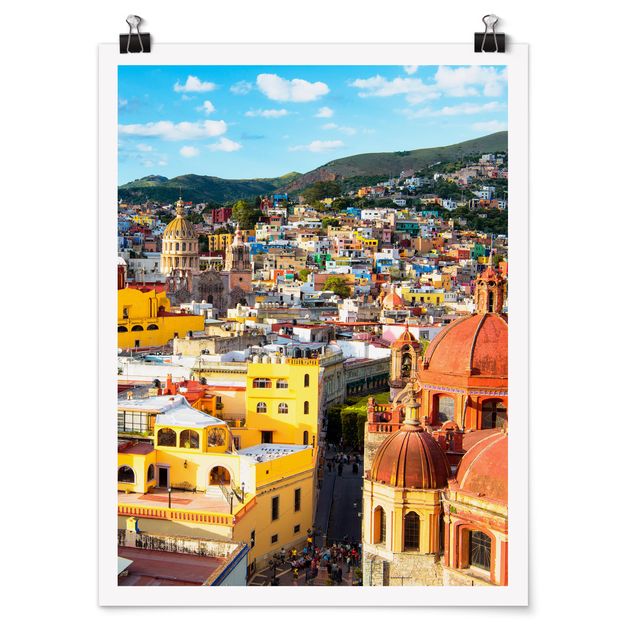 Posters Colourful Houses Guanajuato