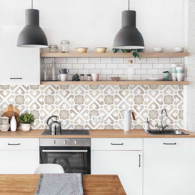 Achterwand voor keuken abstract Geometrical Tiles - Eearth