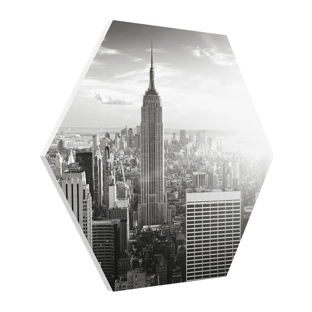 Hexagons Forex schilderijen Manhattan Skyline