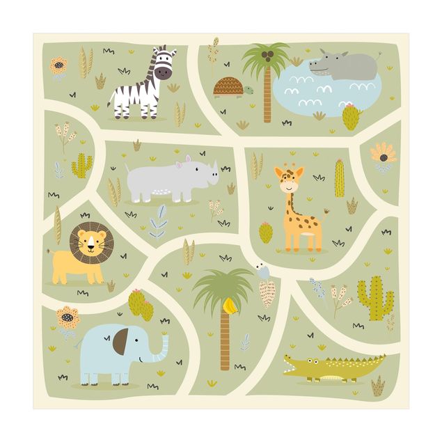 groot kleed Playoom Mat Safari - So Many Different Animals