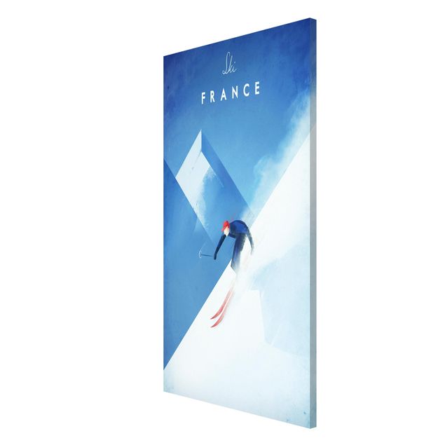 Magneetborden Travel Poster - Ski In France