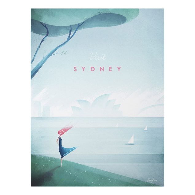 Aluminium Dibond schilderijen Travel Poster - Sidney