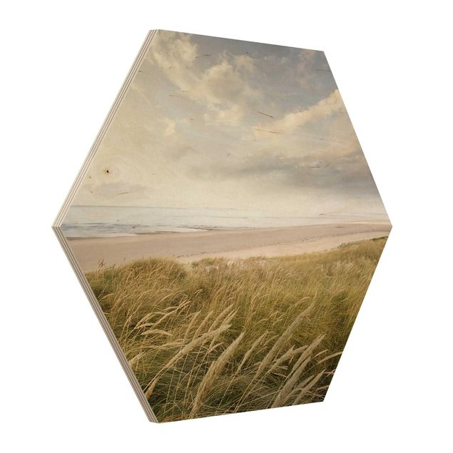 Hexagons houten schilderijen Divine Dunes