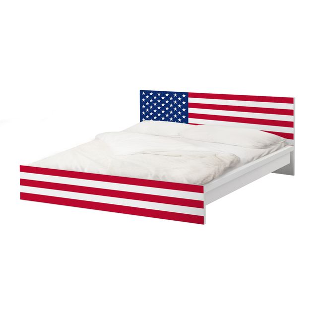 Meubelfolie IKEA Malm Bed Flag of America 1