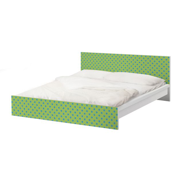 Meubelfolie IKEA Malm Bed No.DS92 Dot Design Girly Green