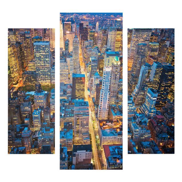 Canvas schilderijen - 3-delig Midtown Manhattan