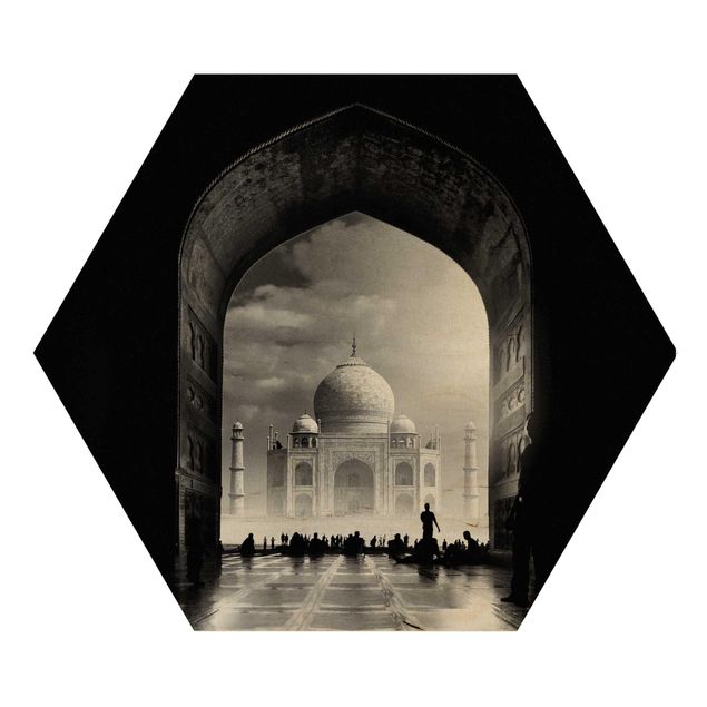 Hexagons houten schilderijen The Gateway To The Taj Mahal