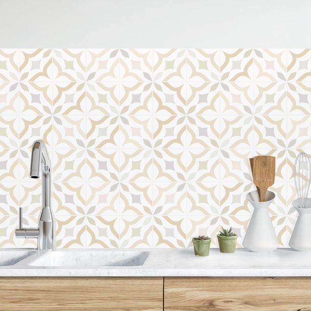 Achterwand voor keuken patroon Geometrical Tiles - Ancona