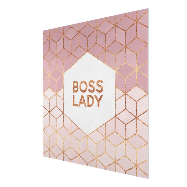Forex schilderijen Boss Lady Hexagons Pink