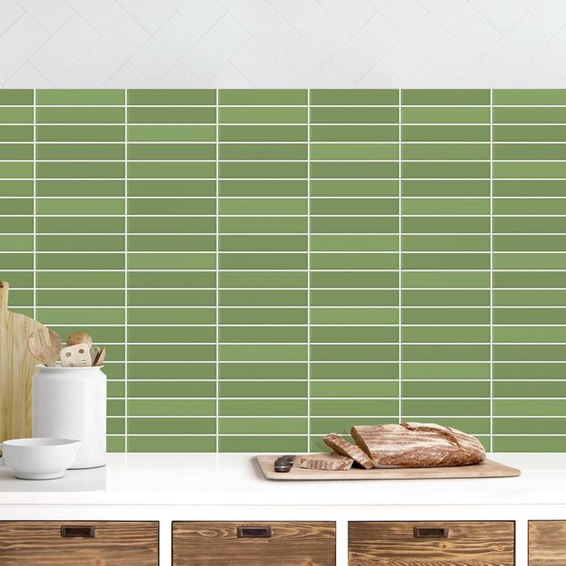 Achterwand voor keuken tegelmotief Metro Tiles - Green
