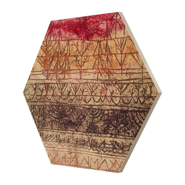 Hexagons houten schilderijen Paul Klee - Young Forest