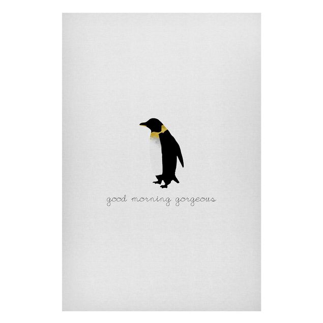 Magneetborden Penguin Quote Good Morning Gorgeous