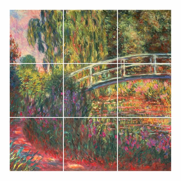 Tegelstickers Claude Monet - Japanese Bridge In The Garden Of Giverny