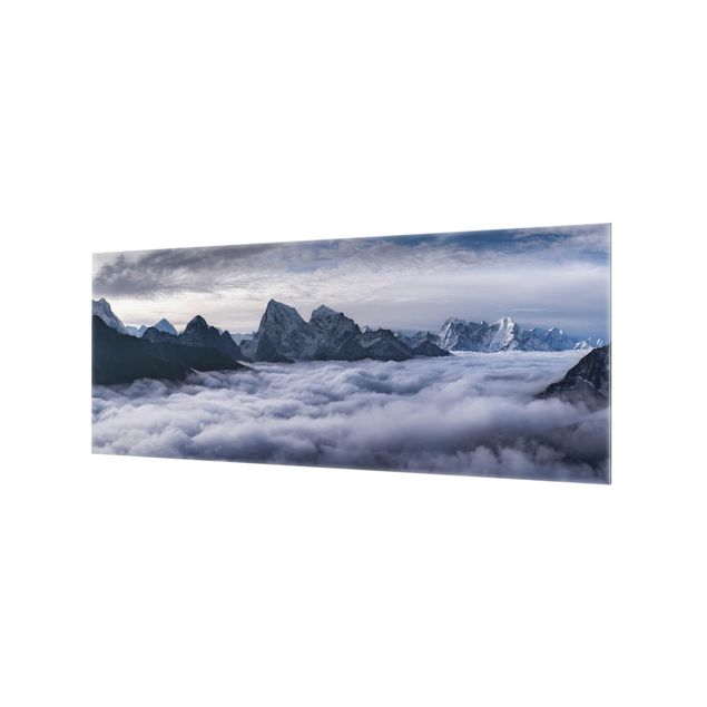 Spatscherm keuken Sea Of ​​Clouds In The Himalayas