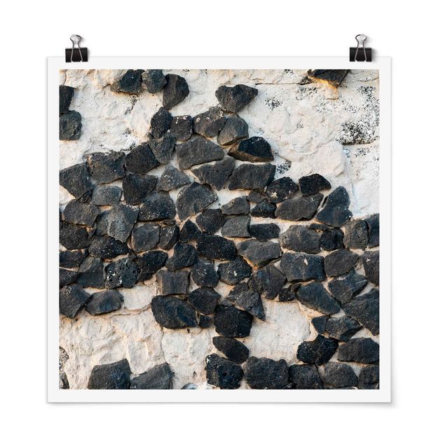 Posters Wall With Black Stones