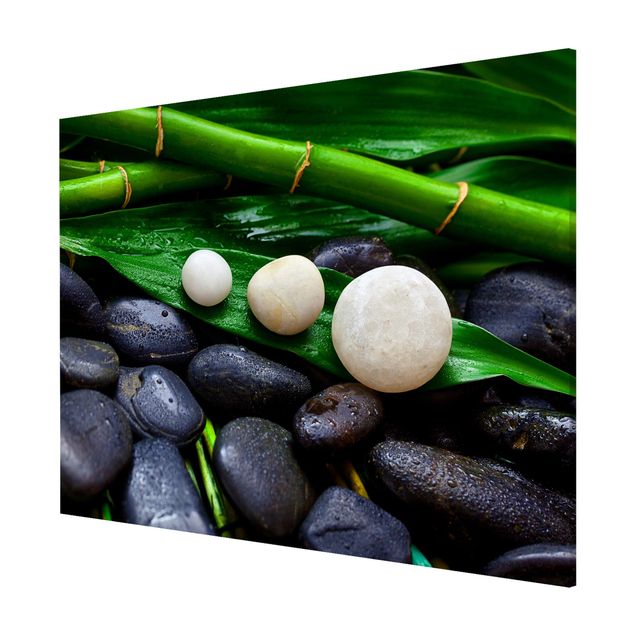 Magneetborden Green Bamboo With Zen Stones