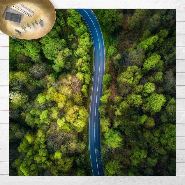 buitenkleed balkon Aerial Image - Paved Road In the Forest