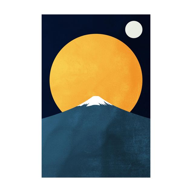 Groot vloerkleed Sun, Moon And Mountain