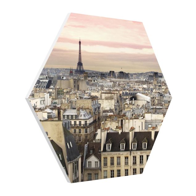 Hexagons Forex schilderijen Paris Up Close