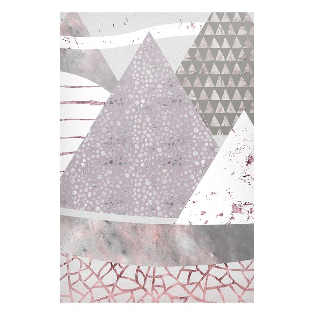Magneetborden Abstract Mountain Landscape Pastel Pattern