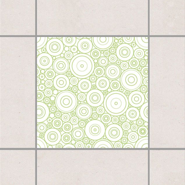 Tegelstickers Secession White Spring Green