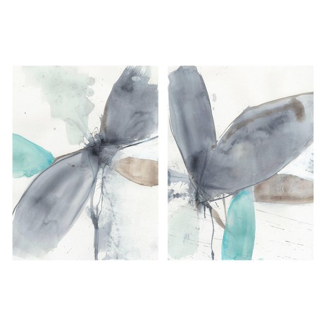 Canvas schilderijen - 2-delig  Dancing Dragonflies Set I