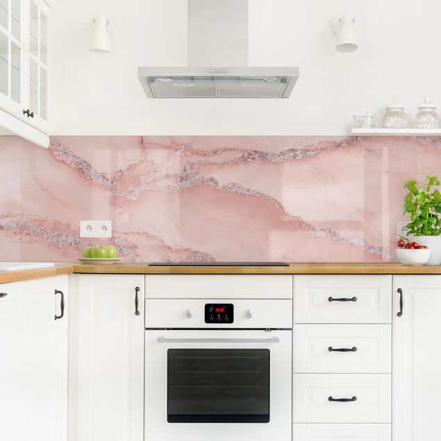 Achterwand voor keuken steenlook Colour Experiments Marble Light Pink And Glitter