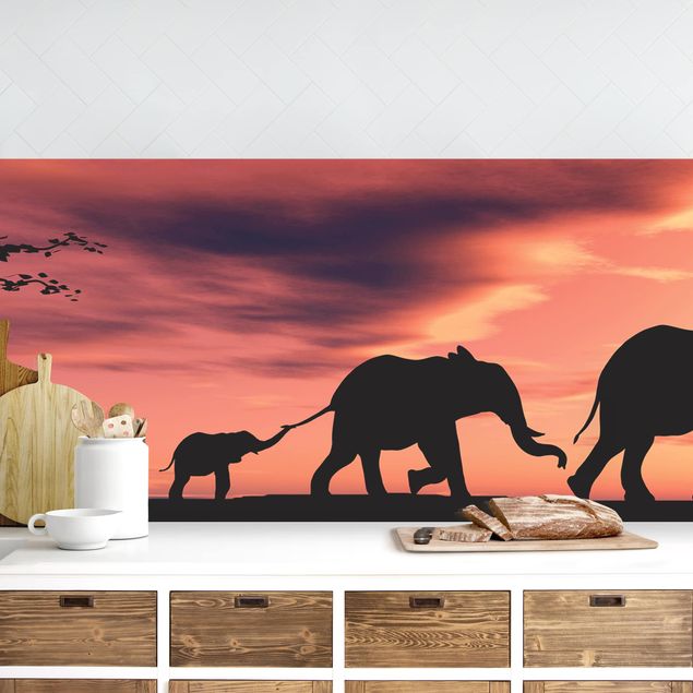 Achterwand voor keuken dieren Savannah Elephant
