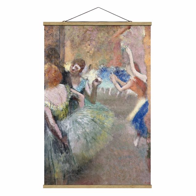 Stoffen schilderij met posterlijst Edgar Degas - Ballet Scene
