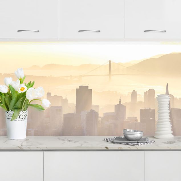 Achterwand voor keuken steden en skylines Dawn In San Francisco