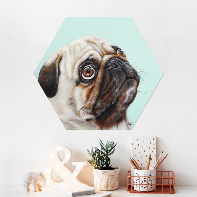 Hexagons Forex schilderijen Reward For Pug