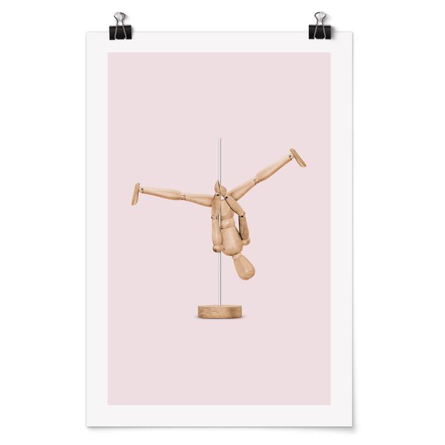 Posters Pole Dance With Wooden Figure