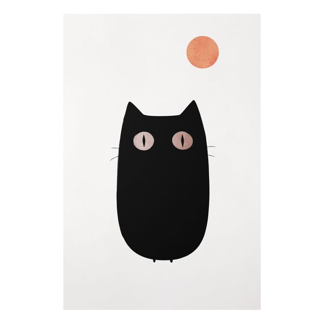 Forex schilderijen Black Cat Illustration