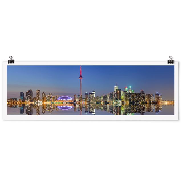Posters Toronto City Skyline Before Lake Ontario