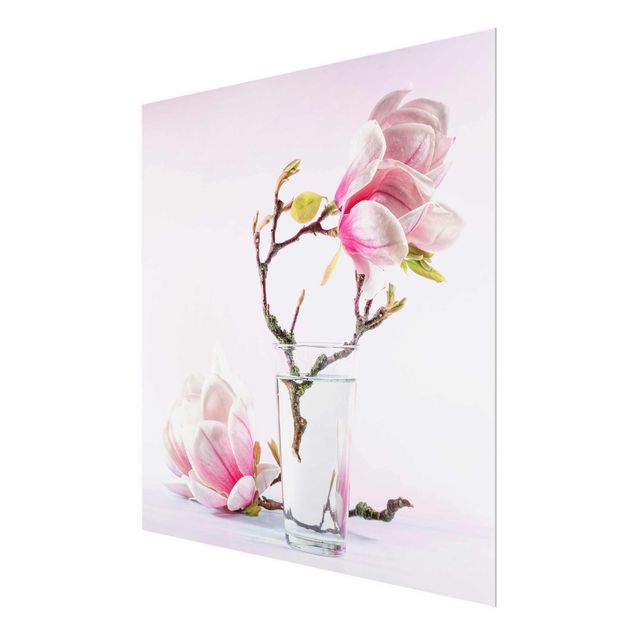 Glasschilderijen Magnolia In A Glass