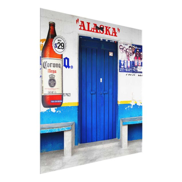 Magnettafel Glas Alaska Blue Bar