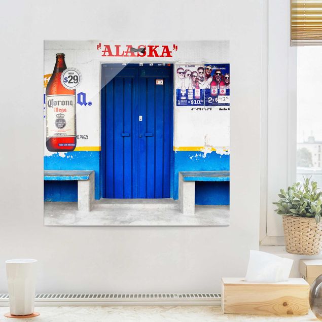 Glasschilderijen Alaska Blue Bar