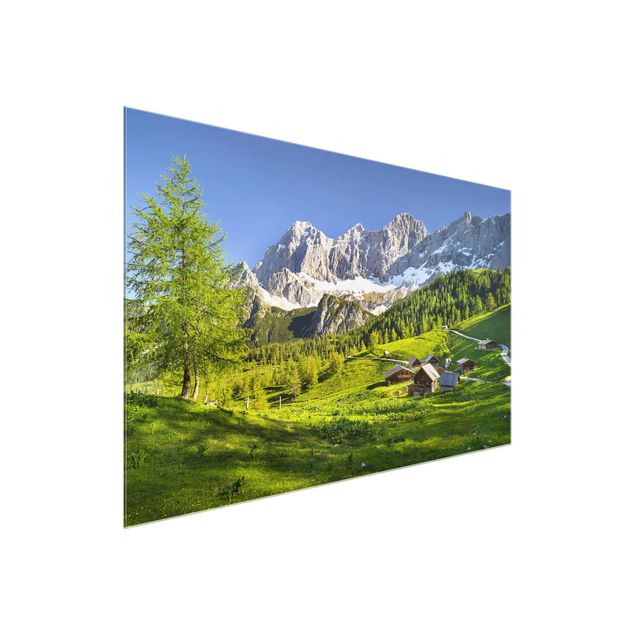 Glasschilderijen Styria Alpine Meadow